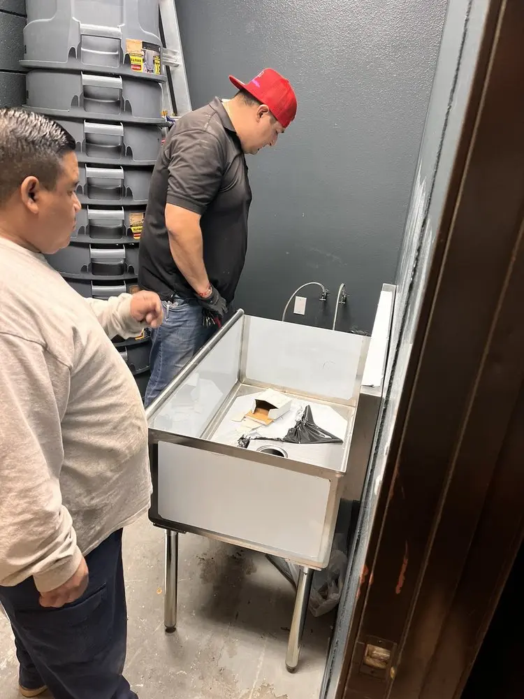 Commercial plumbing and sink installation in Waipahu
